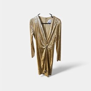 Calvin Klein Gold Long Sleeve Dress